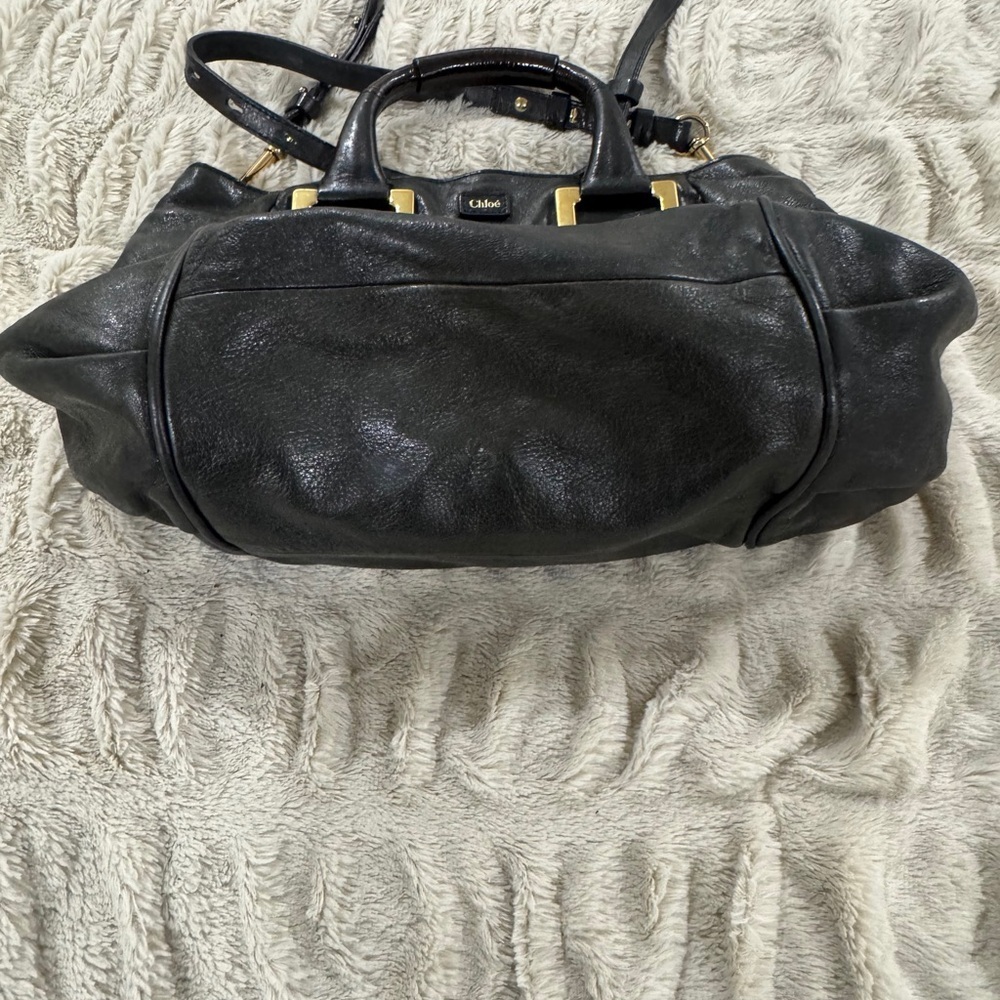 🖤 Authentic Chloé Ethel Black Leather Satchel – Project / Repair - Picture 8 of 16